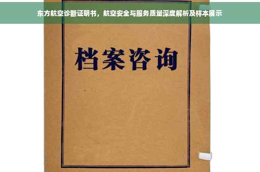东方航空诊断证明书，航空安全与服务质量深度解析及样本展示