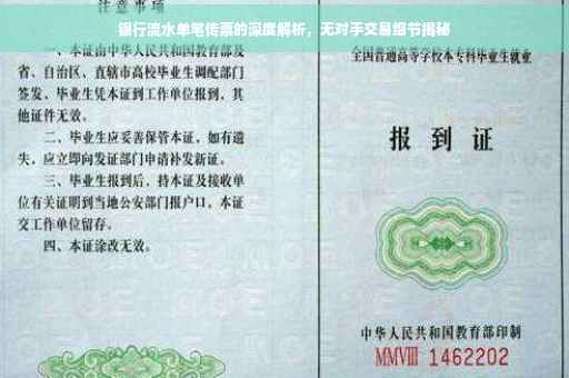 银行流水单笔传票的深度解析，无对手交易细节揭秘