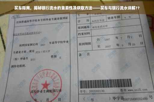 买车指南，揭秘银行流水的重要性及获取方法——买车与银行流水详解??