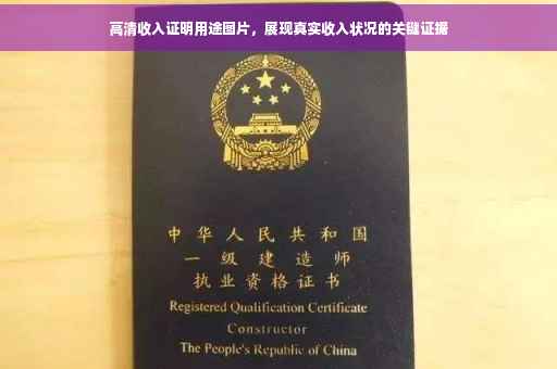 高清收入证明用途图片，展现真实收入状况的关键证据