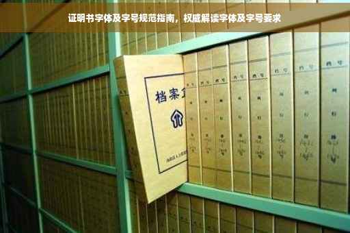 证明书字体及字号规范指南，权威解读字体及字号要求
