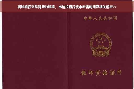 揭秘银行交易背后的秘密，出纳拉银行流水所需时间及相关解析??