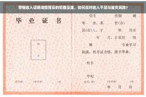 警惕收入证明造假背后的犯罪深渊，如何应对收入不足与骗贷风险？