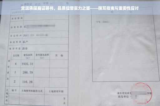 货运承揽商证明书，品质信誉实力之鉴——撰写指南与重要性探讨