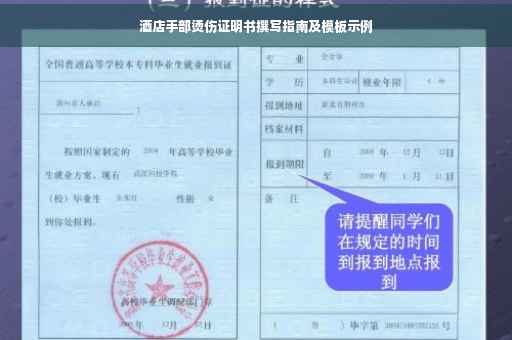酒店手部烫伤证明书撰写指南及模板示例