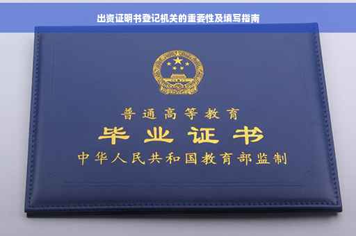 出资证明书登记机关的重要性及填写指南