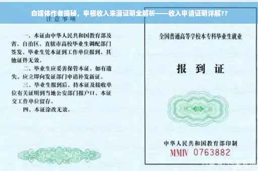 自媒体作者揭秘，申根收入来源证明全解析——收入申请证明详解??
