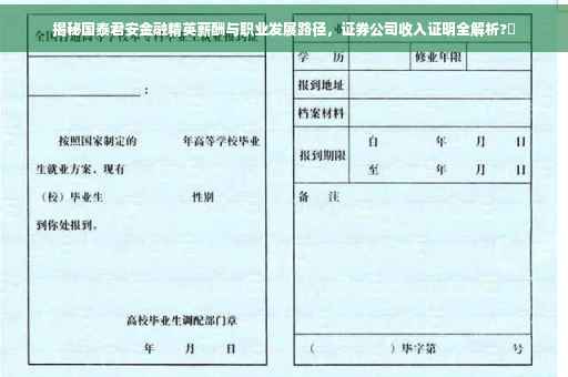 揭秘国泰君安金融精英薪酬与职业发展路径，证券公司收入证明全解析?✨