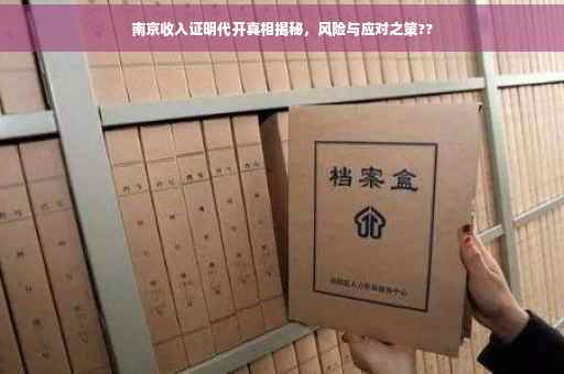 南京收入证明代开真相揭秘，风险与应对之策??