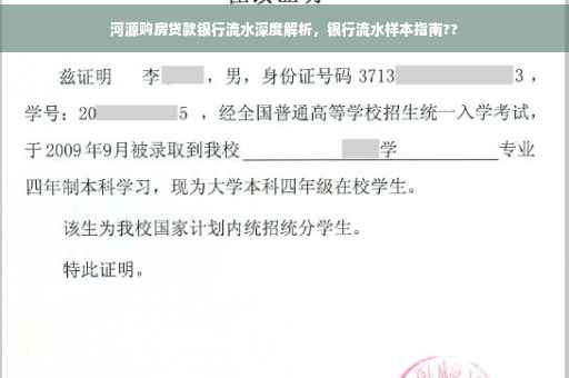 河源购房贷款银行流水深度解析，银行流水样本指南??