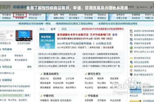 全面了解慢性疾病证明书，申请、管理流程及办理地点指南