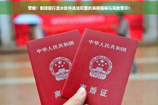 警惕！制造银行流水软件违法犯罪的真相揭秘与风险警示！