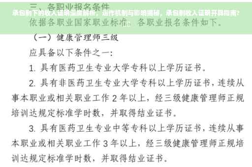 承包制下的收入证明深度解析，运作机制与影响揭秘，承包制收入证明开具指南?⚡️