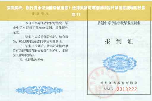 深度解析，银行流水记录能否被消除？法律风险与道德困境探讨及消除流程时长探究 ??