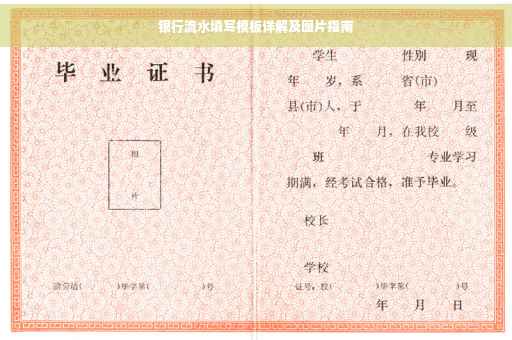 银行流水填写模板详解及图片指南
