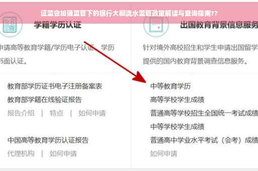 证监会加强监管下的银行大额流水监管政策解读与查询指南??
