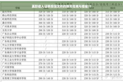离职收入证明担保文件的撰写指南与模板??