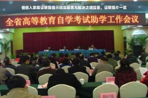 低收入家庭证明图揭示现实困境与解决之道探索，证明图片一览