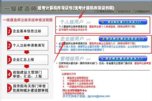 统考计算机咋没证书(统考计算机咋没证书啊)