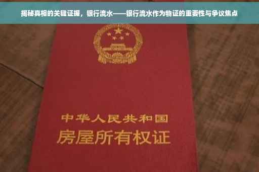 揭秘真相的关键证据，银行流水——银行流水作为物证的重要性与争议焦点