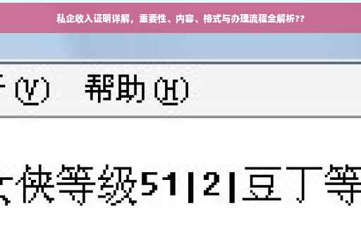 私企收入证明详解，重要性、内容、格式与办理流程全解析??