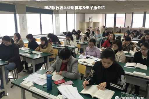 潍坊银行收入证明样本及电子版介绍