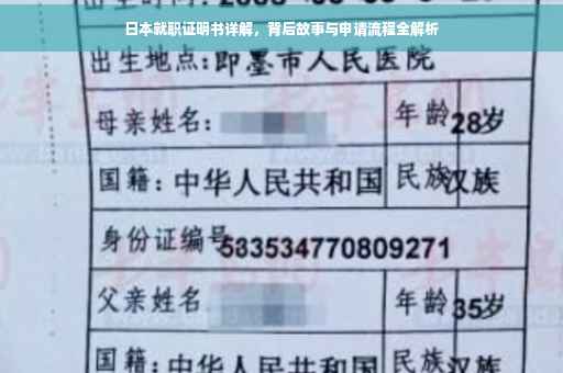 日本就职证明书详解，背后故事与申请流程全解析