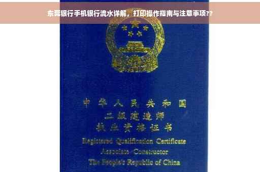 东莞银行手机银行流水详解，打印操作指南与注意事项??