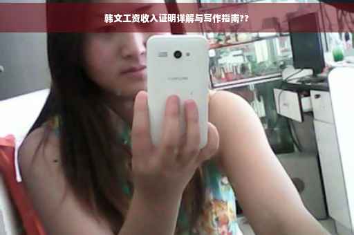 韩文工资收入证明详解与写作指南??