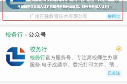 揭秘日本律师收入证明真相与未来行业展望，如何开具收入证明？