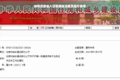 纳税贷款收入证明模板详解及图片参考