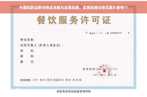 中国在职证明书格式详解与应用指南，实用指南与格式图片参考??