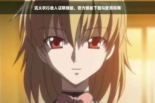 巩义农行收入证明模板，官方模板下载与使用指南