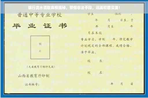 银行流水调取真相揭秘，警惕非法手段，远离犯罪深渊！