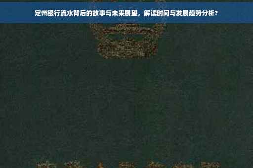 定州银行流水背后的故事与未来展望，解读时间与发展趋势分析?