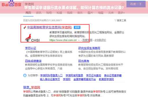 学生签证申请银行流水要点详解，如何计算合格的流水记录？