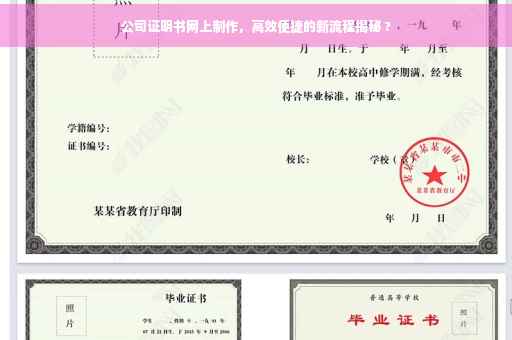 公司证明书网上制作，高效便捷的新流程揭秘 ?