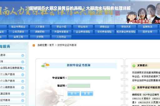 揭秘银行大额交易背后的真相，大额流水与税务处理详解