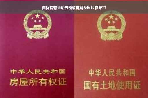 商标持有证明书模板详解及图片参考??
