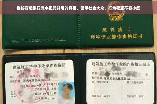 揭秘变造银行流水犯罪背后的真相，警示社会大众，行为犯罪不容小觑
