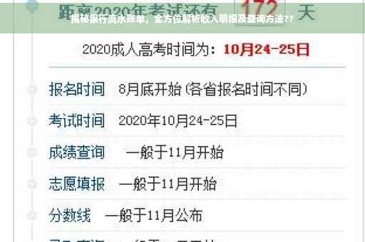 揭秘银行流水账单，全方位解析收入明细及查询方法??