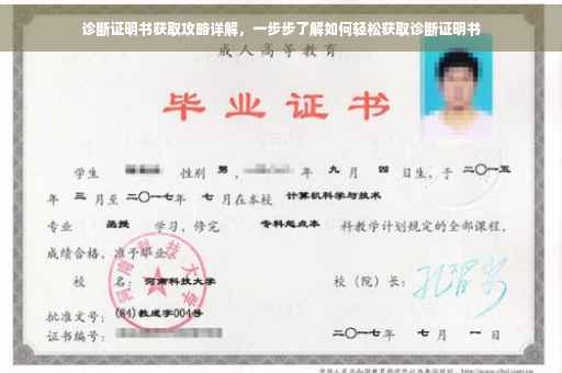 诊断证明书获取攻略详解，一步步了解如何轻松获取诊断证明书