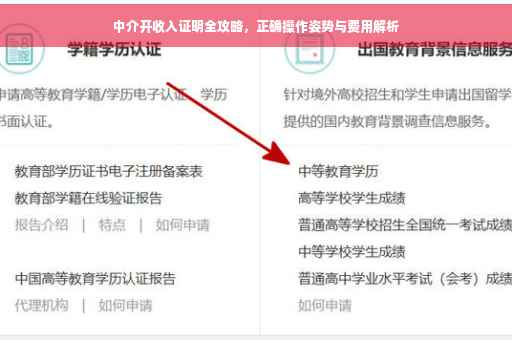 中介开收入证明全攻略，正确操作姿势与费用解析