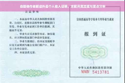 自媒体作者解读外卖个人收入证明，详解开具流程与要点分析