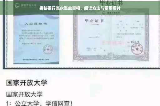 揭秘银行流水账单真相，解读方法与费用探讨