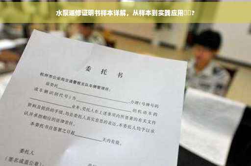 水泵返修证明书样本详解，从样本到实践应用⚡️?