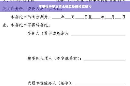 平安银行英文流水详解及模板解析??
