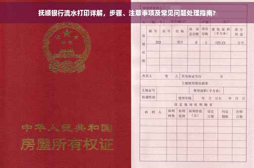 抚顺银行流水打印详解，步骤、注意事项及常见问题处理指南?