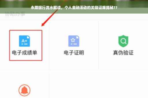 永隆银行流水解读，个人金融活动的关键证据揭秘??