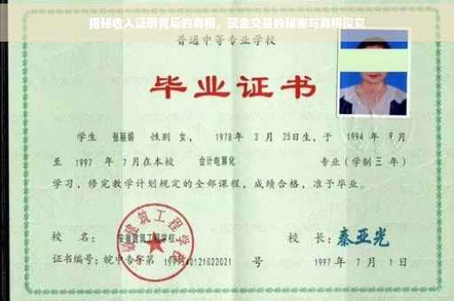 揭秘收入证明背后的真相，现金交易的秘密与真相探究